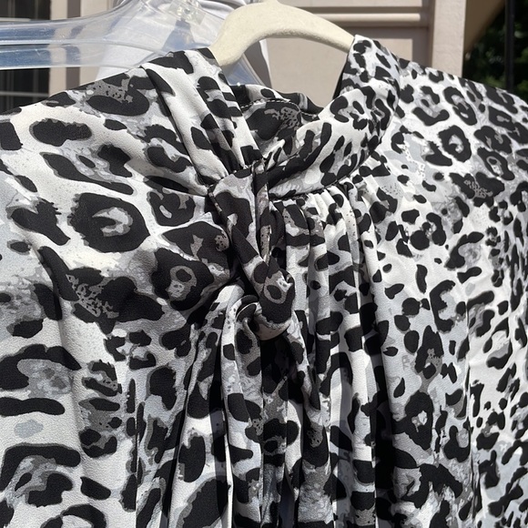 NWT-NY & Co.Black & White Leopard Print 2 Piece Set/ Skirt & Top Size XXL - Picture 5 of 13